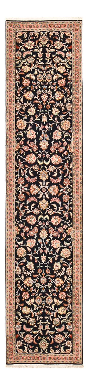 Läufer Perser - Täbriz - Premium - 300 x 67 cm - dunkelblau
