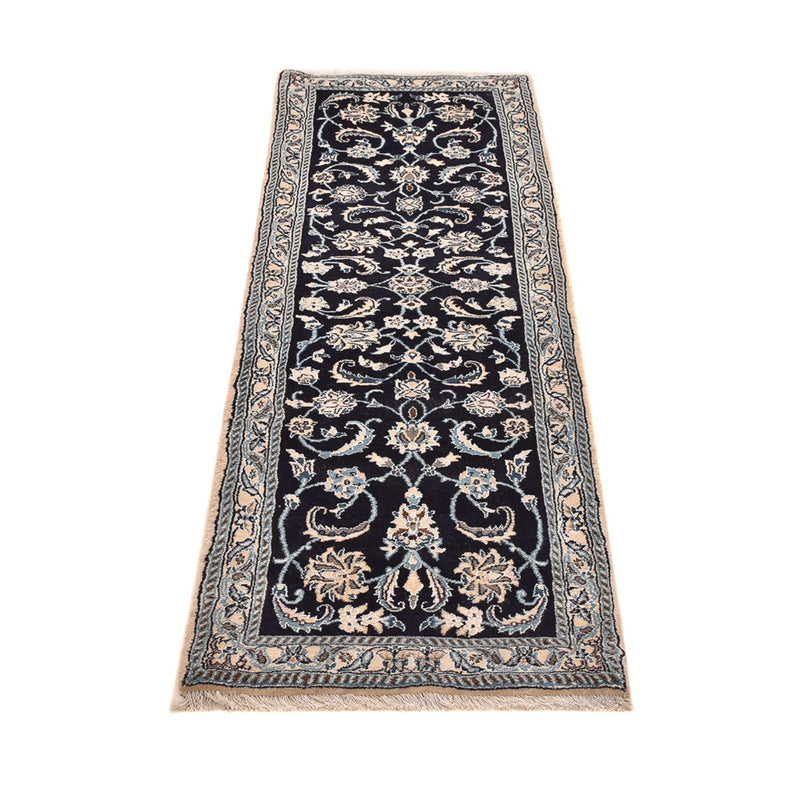 Läufer Perser - Nain - Royal - 203 x 62 cm - dunkelblau