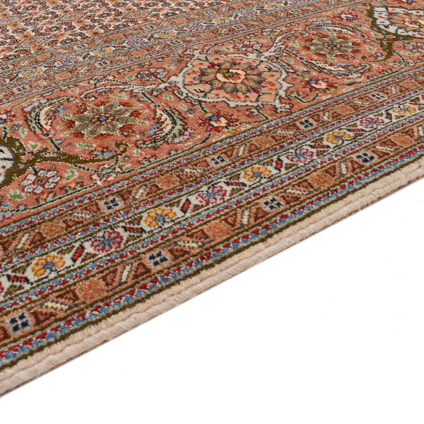 Läufer Perser - Täbriz - Royal - 407 x 201 cm - hellbraun