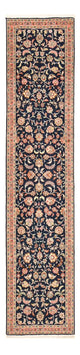 Läufer Perser - Täbriz - Premium - 293 x 65 cm - dunkelblau