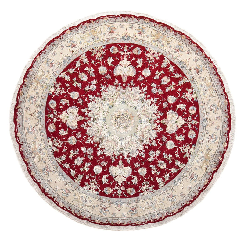 Perserteppich - Täbriz - Premium rund  - 250 x 250 cm - rot