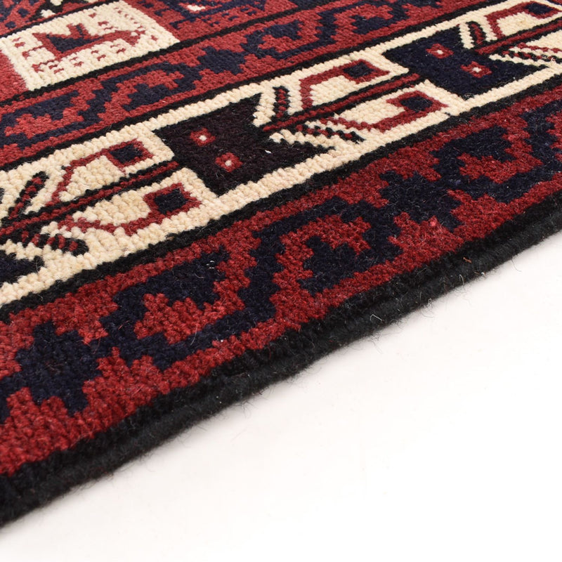 Gabbeh Teppich - Loribaft Perser - 302 x 222 cm - bordeauxrot