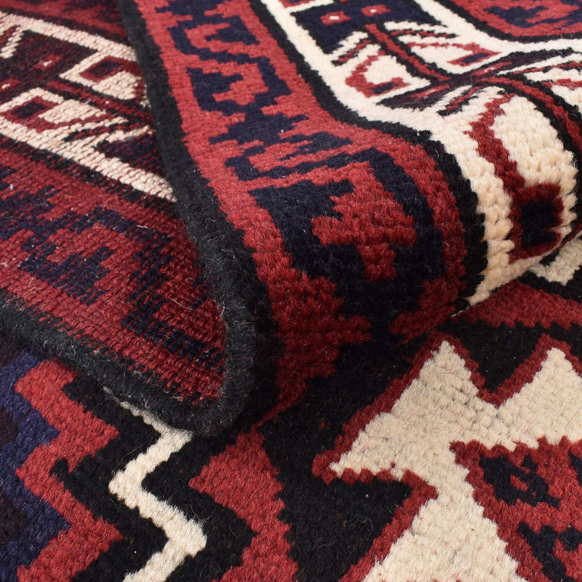 Gabbeh Teppich - Loribaft Perser - 302 x 222 cm - bordeauxrot