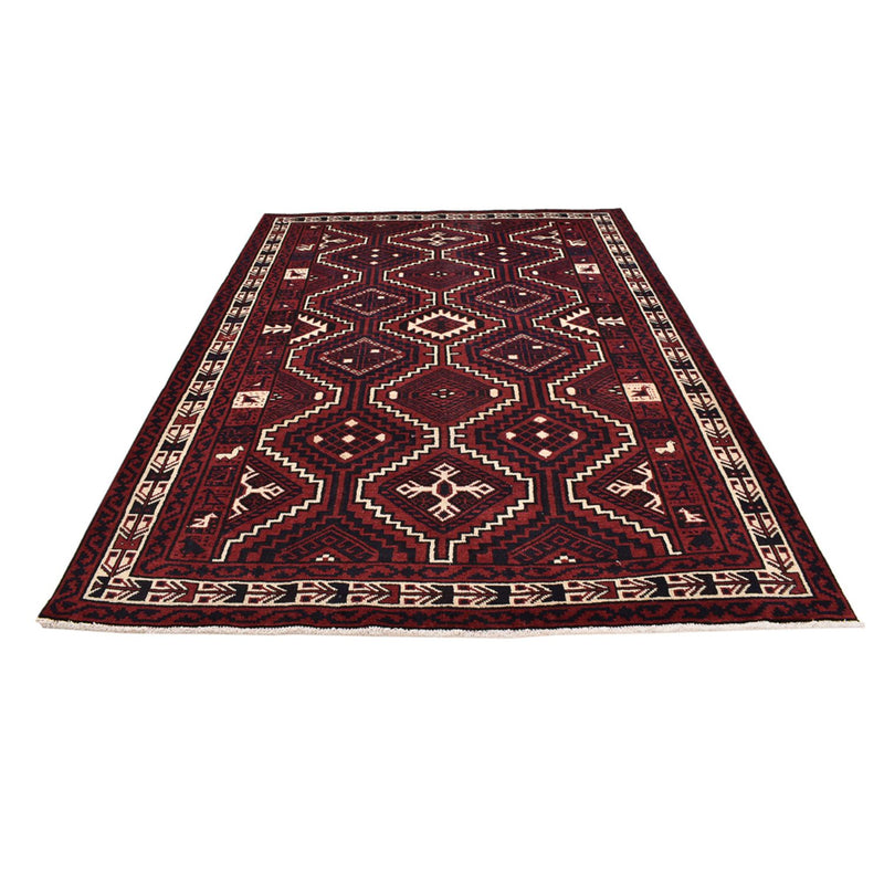 Gabbeh Teppich - Loribaft Perser - 302 x 222 cm - bordeauxrot