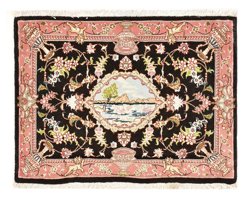 Perserteppich - Täbriz - Royal - 72 x 55 cm - dunkelblau