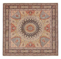 Perserteppich - Täbriz - Royal quadratisch  - 254 x 248 cm - dunkelbeige