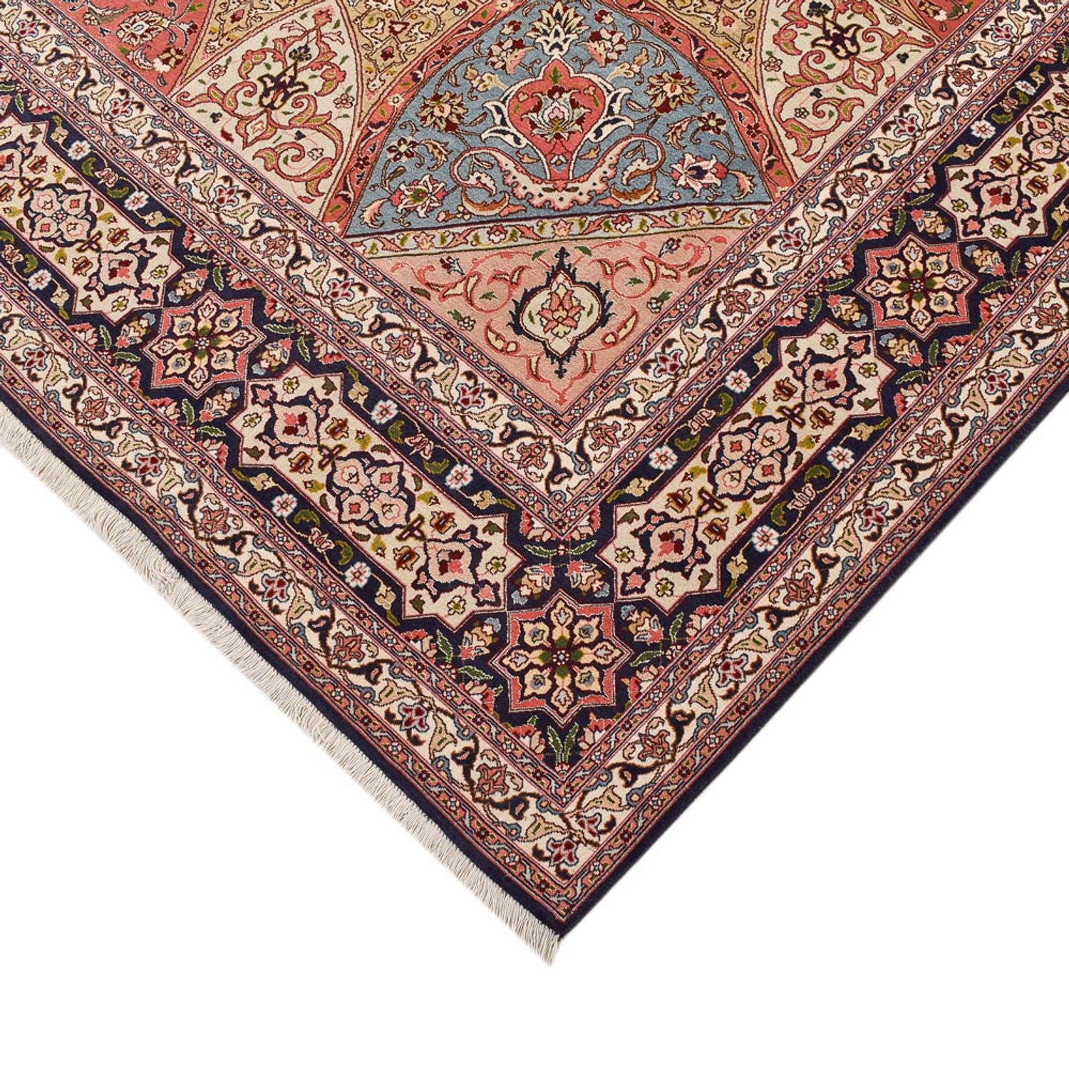 Perserteppich - Täbriz - Royal quadratisch  - 254 x 248 cm - dunkelbeige