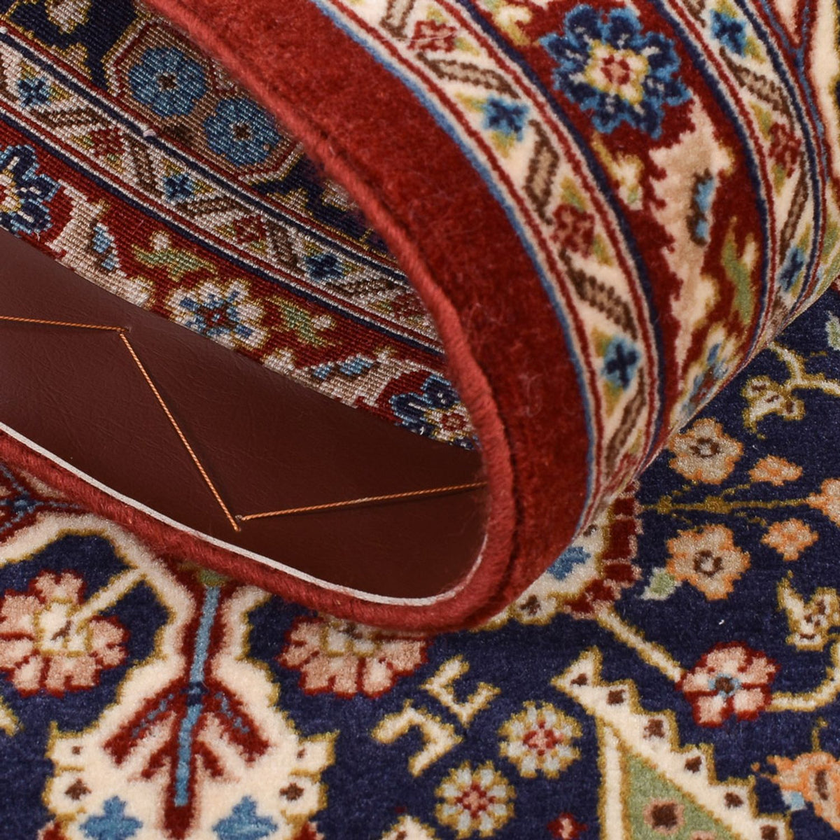 Läufer Perser - Ghom - Royal - 193 x 51 cm - dunkelbeige