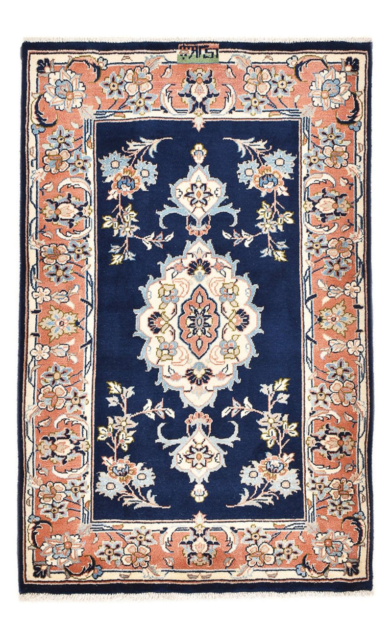 Perserteppich - Keshan - 132 x 85 cm - blau