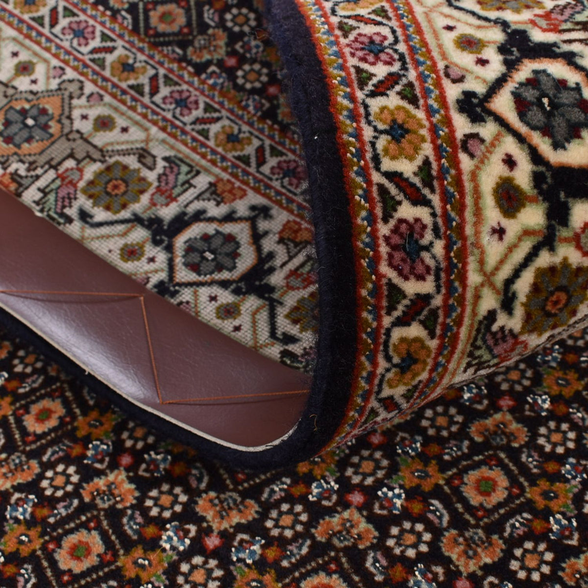 Läufer Perser - Täbriz - Royal - 392 x 67 cm - dunkelbeige