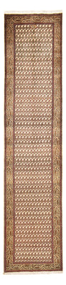 Läufer Perser - Täbriz - Royal - 427 x 97 cm - dunkelbeige