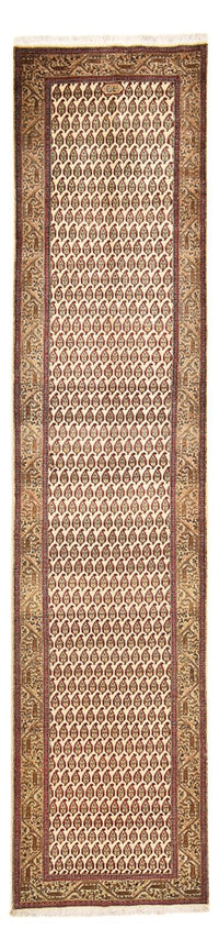 Läufer Perser - Täbriz - Royal - 427 x 97 cm - dunkelbeige