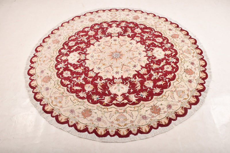 Perserteppich - Täbriz - Royal rund  - 200 x 200 cm - mehrfarbig