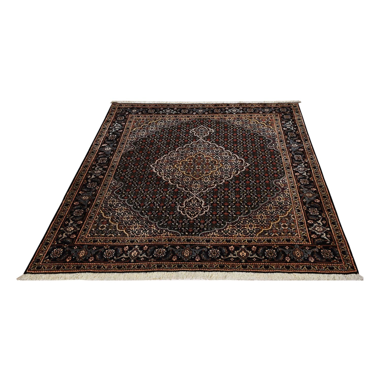 Perserteppich - Täbriz - Royal - 192 x 153 cm - dunkelbraun
