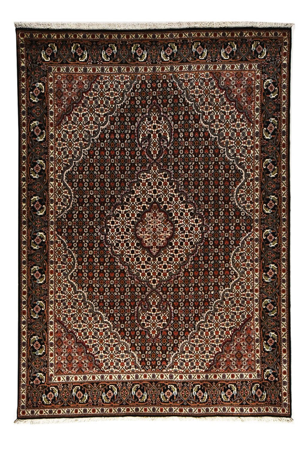 Perserteppich - Täbriz - Royal - 200 x 152 cm - dunkelbraun