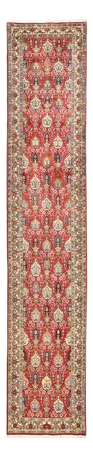 Läufer Perser - Täbriz - Royal - 408 x 80 cm - hellrot