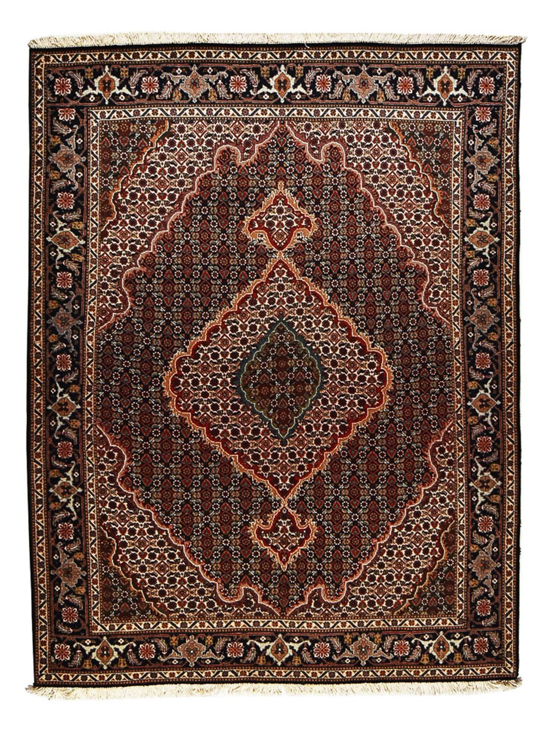 Perserteppich - Täbriz - Royal - 198 x 150 cm - dunkelbraun