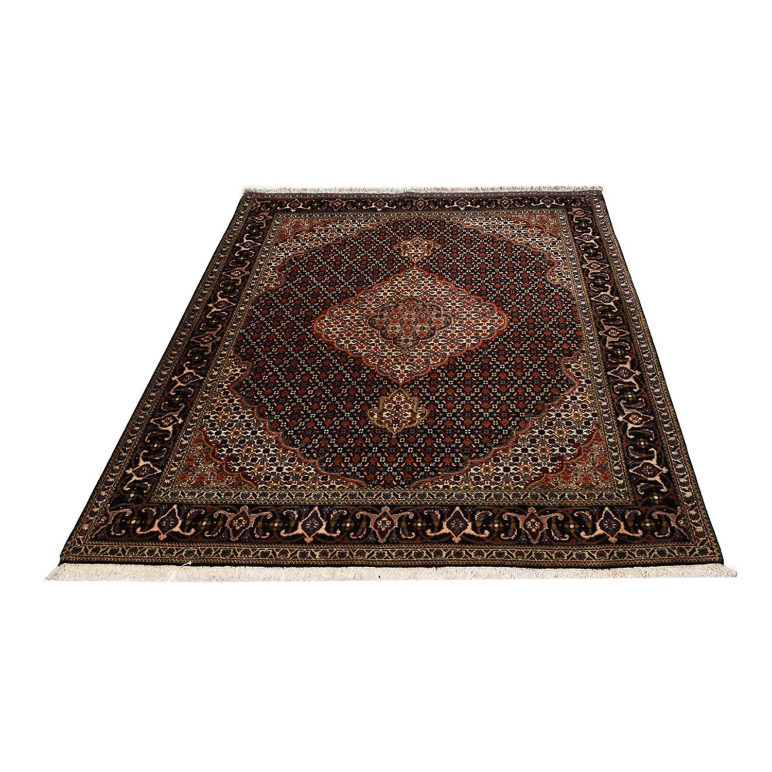 Perserteppich - Täbriz - Royal - 210 x 154 cm - dunkelbraun