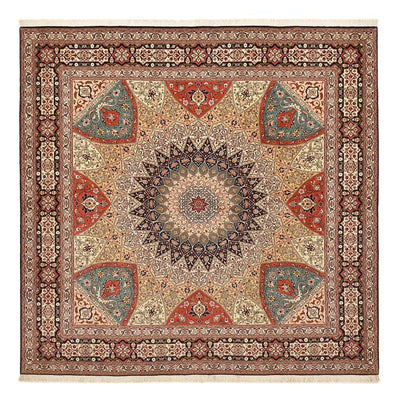 Perserteppich - Täbriz - Royal quadratisch  - 253 x 251 cm - dunkelbeige