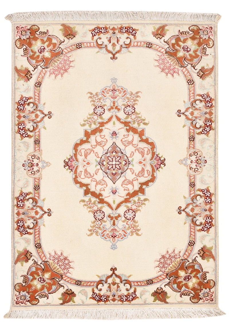 Perserteppich - Täbriz - Royal - 90 x 60 cm - creme