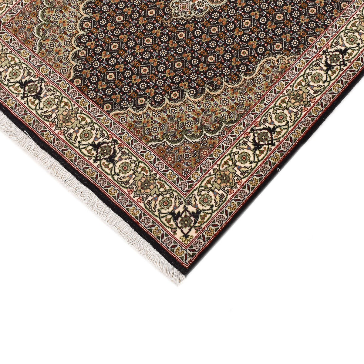 Läufer Perser - Täbriz - Royal - 396 x 82 cm - dunkelbeige