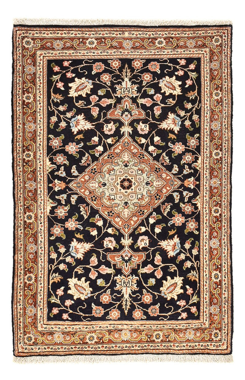 Perserteppich - Ghom - 105 x 70 cm - dunkelblau