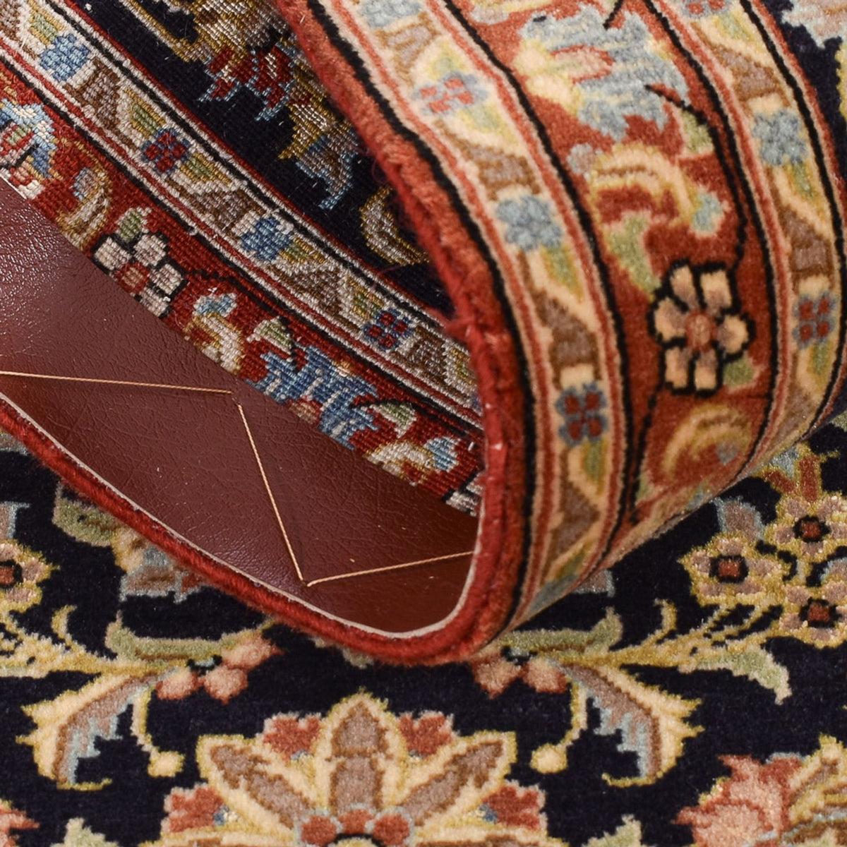 Läufer Perser - Ghom - Royal - 200 x 50 cm - dunkelbeige