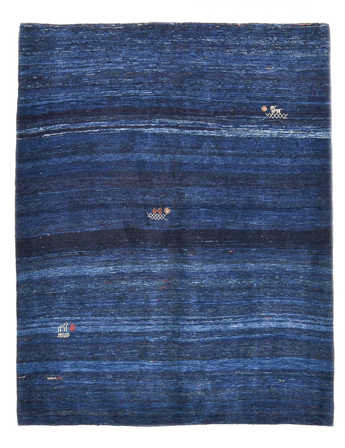 Gabbeh Teppich - Loribaft Perser - 195 x 158 cm - dunkelblau