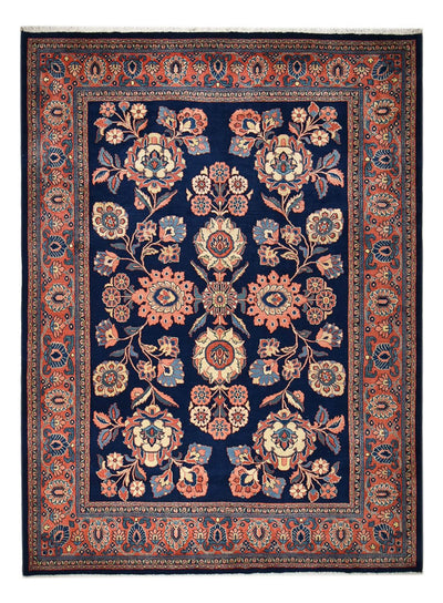 Mahal Teppich 273x360cm - Perserteppich - dunkelblau