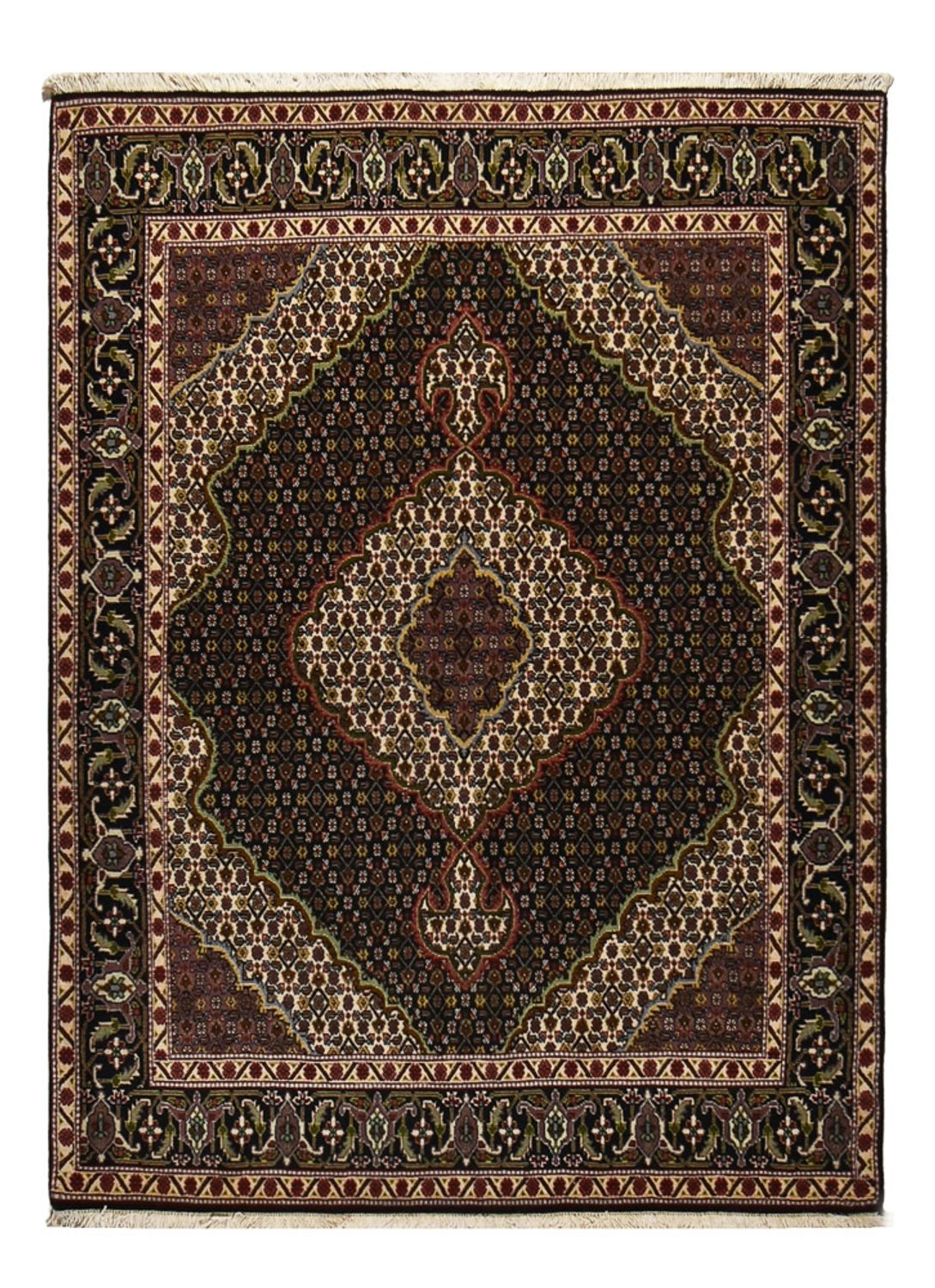 Perserteppich - Täbriz - Royal - 202 x 150 cm - dunkelbraun