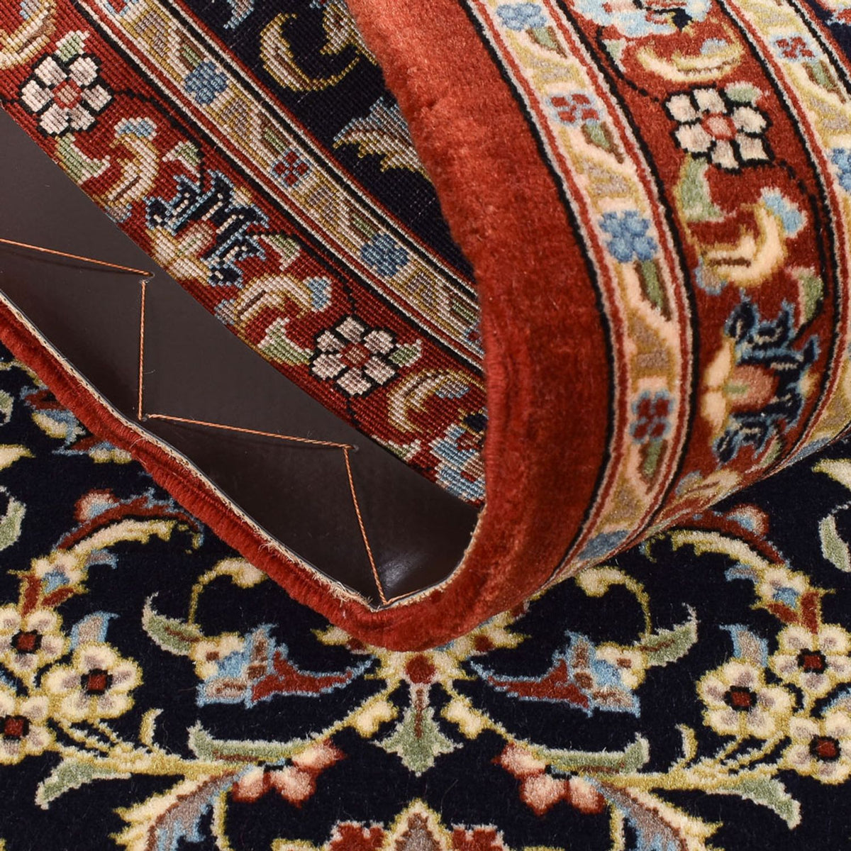 Läufer Perser - Ghom - Royal - 196 x 54 cm - dunkelblau