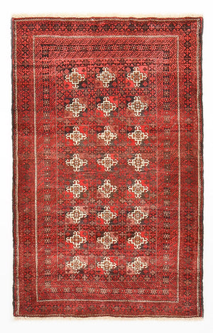 Belutsch Teppich - 150 x 99 cm - rot