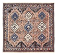 Perserteppich - Nomadic quadratisch  - 203 x 193 cm - hellrot