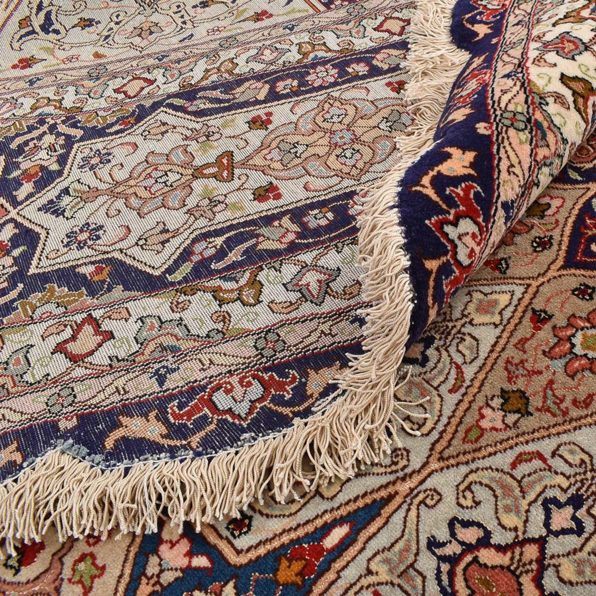 Perserteppich - Täbriz - Royal rund  - 312 x 312 cm - beige