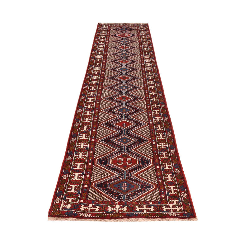 Läufer Perser - Nomadic - 388 x 92 cm - bordeauxrot