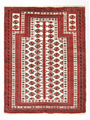Belutsch Teppich - 128 x 100 cm - mehrfarbig