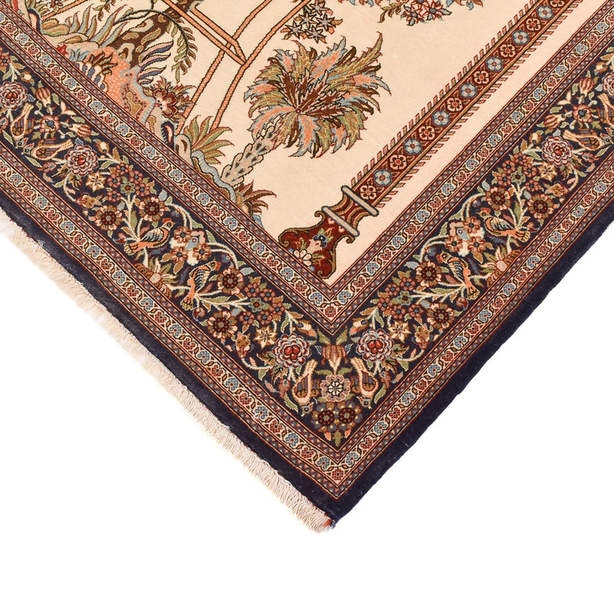 Perserteppich - Ghom - Royal - 204 x 132 cm - beige