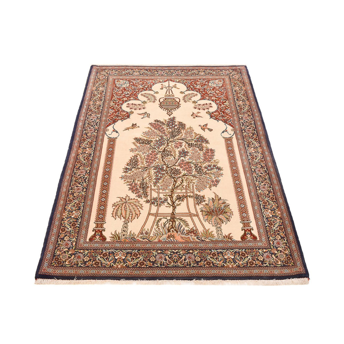 Perserteppich - Ghom - Royal - 204 x 132 cm - beige
