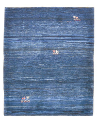 Gabbeh Teppich - Loribaft Perser - 143 x 119 cm - dunkelblau