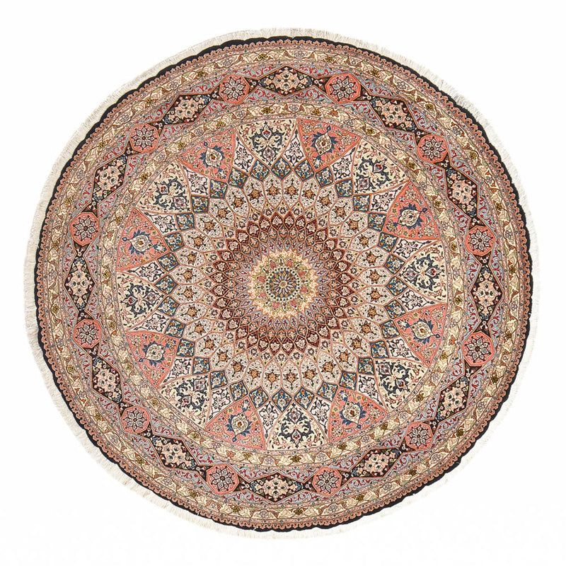 Perserteppich - Täbriz - Royal rund  - 250 x 250 cm - mehrfarbig
