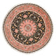 Perserteppich - Täbriz - Premium rund  - 250 x 250 cm - dunkelblau