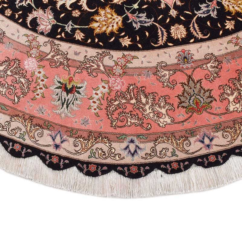 Perserteppich - Täbriz - Premium rund  - 250 x 250 cm - dunkelblau