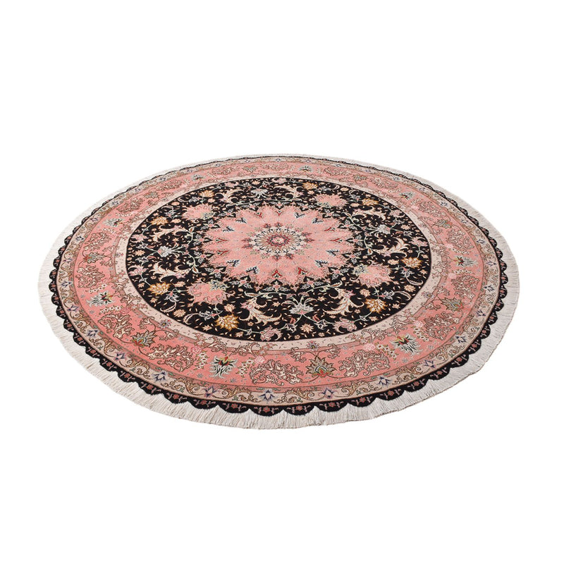 Perserteppich - Täbriz - Premium rund  - 250 x 250 cm - dunkelblau
