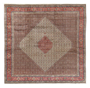 Perserteppich - Bidjar quadratisch  - 400 x 400 cm - rost