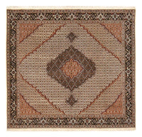 Perserteppich - Täbriz - Royal quadratisch  - 203 x 195 cm - dunkelbeige