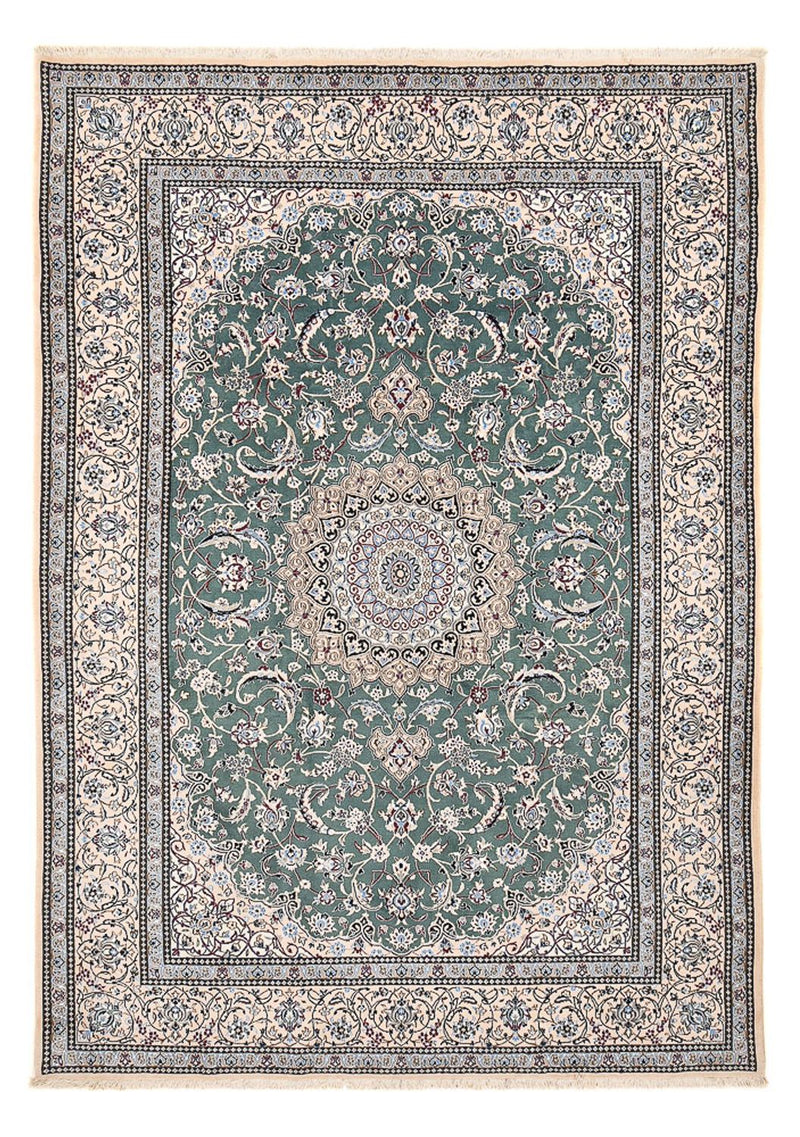 Perserteppich - Nain - Royal - 353 x 242 cm - hellgrün