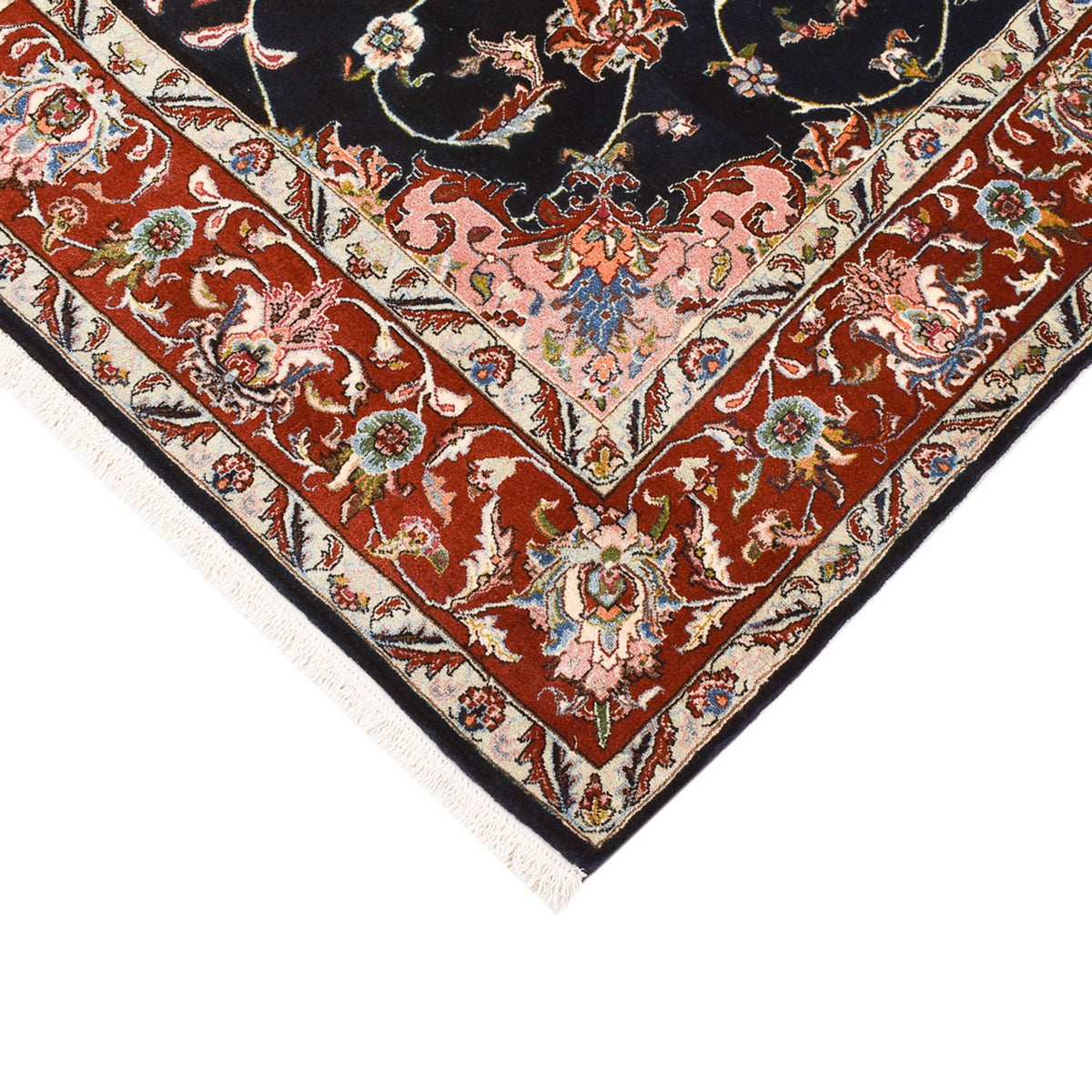 Perserteppich - Ghom - 180 x 140 cm - dunkelblau