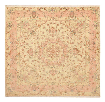 Perserteppich - Täbriz - Royal quadratisch  - 248 x 242 cm - hellbeige