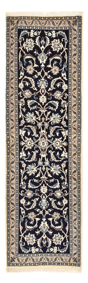 Läufer Perser - Nain - Royal - 196 x 66 cm - dunkelblau