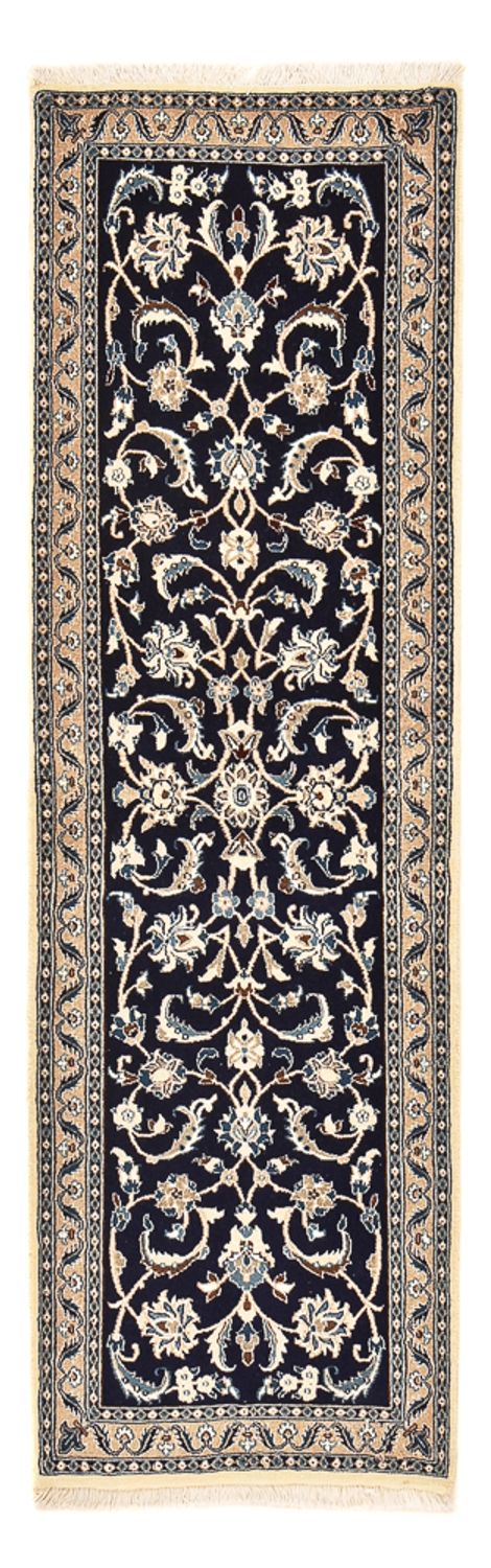 Läufer Perser - Nain - Royal - 196 x 66 cm - dunkelblau